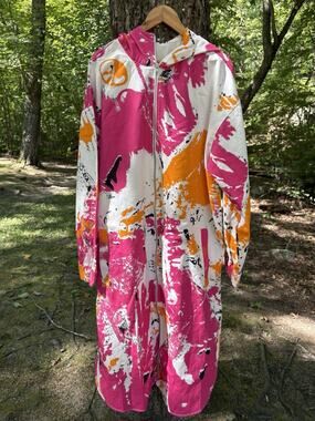 Rare/self All-Gender Hooded Zip Front Twill Coat Size 4
